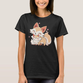 Leuke mama en baby fox t-shirt