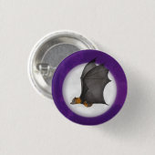 Leuke mama en baby vleermuis ronde badge button 3,2 cm (Voorkant /achterkant)