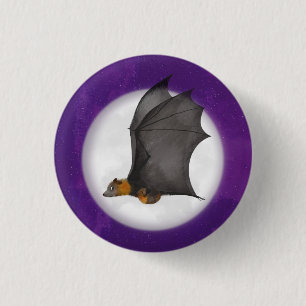 Leuke mama en baby vleermuis ronde badge button 3,2 cm