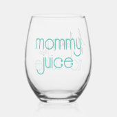 Leuke mama sap mama's tijd om wijn wijnglas zonder voet (Achterkant)