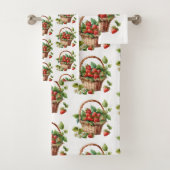Leuke mand vol aardbeien bad handdoek (Insitu)