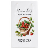 Leuke mand vol aardbeien Dank je wel Klein Cadeauzakje (Achterkant)