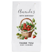 Leuke mand vol aardbeien Dank je wel Klein Cadeauzakje (Voorkant)