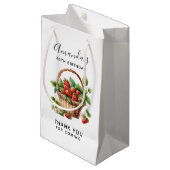 Leuke mand vol aardbeien Dank je wel Klein Cadeauzakje (Voorkant Gekanteld)