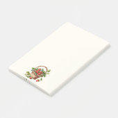 Leuke mand vol aardbeien post-it® notes (Schuin)