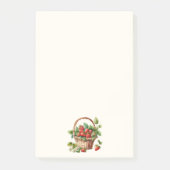 Leuke mand vol aardbeien post-it® notes (Voorkant)