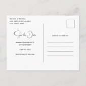 Leuke mand vol aardbeien Save the Date Uitnodiging Briefkaart (Achterkant)