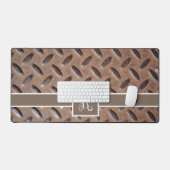Leuke Mannelijke Riooldeksel, Decoratief Monogram Bureaumat (Keyboard & Muis)