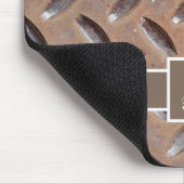 Leuke Mannelijke Riooldeksel, Decoratief Monogram Muismat (Hoek)