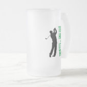 Leuke Mannen Golf T-shirt Grappig Humor Zwart Groe Matglas Bierpul (Voorkant rechts)