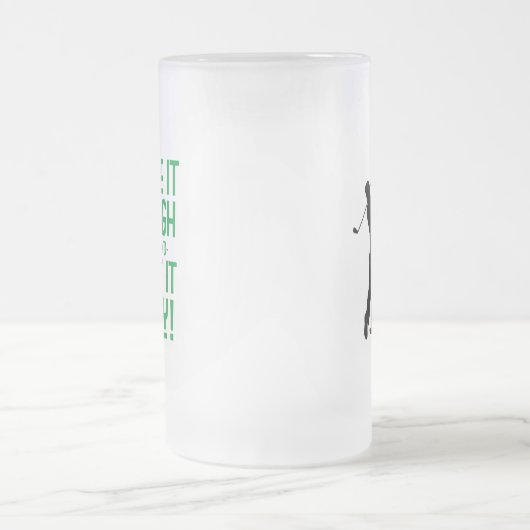 Leuke Mannen Golf T-shirt Grappig Humor Zwart Groe Matglas Bierpul (Center)