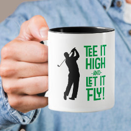 Leuke Mannen Golf T-shirt Grappig Humor Zwart Groe Mok
