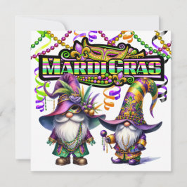 Leuke Mardi Gras Masquerade Party Uitnodiging