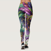 Leuke Mardi Gras-ontwerp damesleggings Leggings (Achterkant)