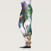 Leuke Mardi Gras-ontwerp damesleggings Leggings (Links)