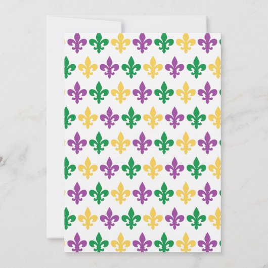 Leuke Mardi Gras Party uitnodiging (Achterkant)