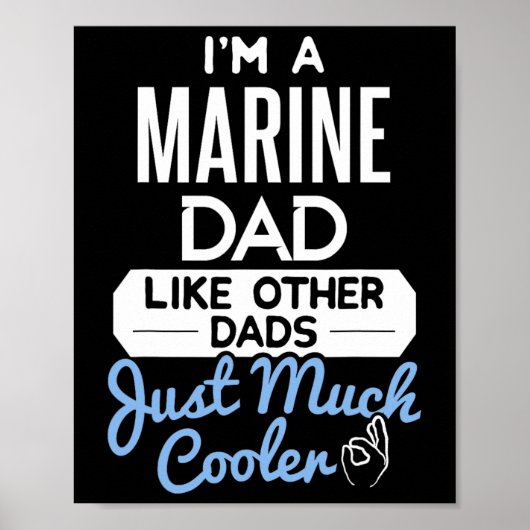 Leuke Marine Papa Vaderdag Cadeau Poster (Voorkant)
