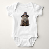 Leuke marmot met een heks romper (Voorkant)