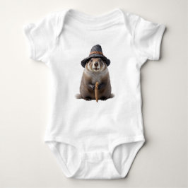 Leuke marmot met een heks romper