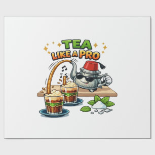 Leuke Marokkaanse Munt Thee Cartoon - Thee Drinken Cadeaupapier