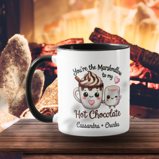 Leuke "Marshmallow to My Hot Chocolate" Custom Mok