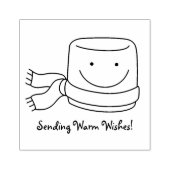 Leuke Marshmallow Vakantie of Kerstmis Rubber Stam Rubberstempel (Afrduk)