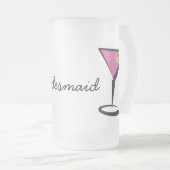 leuke martini hot roze matglas bierpul (Voorkant rechts)