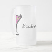 leuke martini hot roze matglas bierpul (Voorkant links)