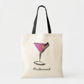 leuke martini hot roze tote bag (Voorkant)