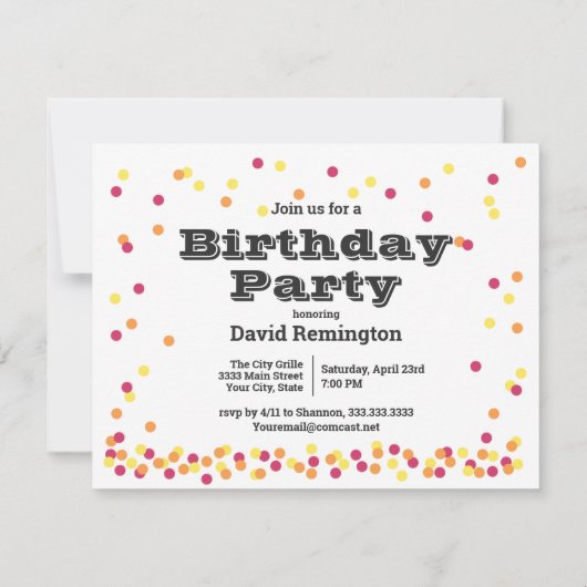 Leuke Martini Paraplu Confetti Verjaardag Kaart (Achterkant)