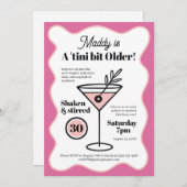 Leuke Martini Party Uitnodigingen voor 30e Verjaar (Voorkant / Achterkant)