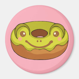 Leuke Matcha Kikker donut Magneet