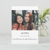 Leuke Matron of Honor-voorstelkaart Kaart (Staand voorkant)