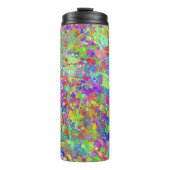 Leuke meerkleurige verfspatten thermosbeker (Voorkant)