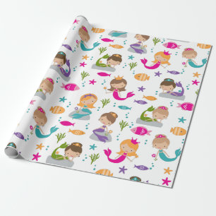 Leuke Meerminnen en Vissen onder het Zee Cadeaupapier