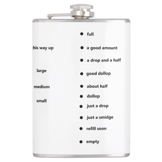 leuke meetpunten met een verschil heupfles (Voorkant)