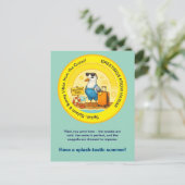 leuke meeuw spetterende zonnige bestemmingsgroet briefkaart (Staand voorkant)