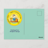 leuke meeuw spetterende zonnige bestemmingsgroet briefkaart (Achterkant)