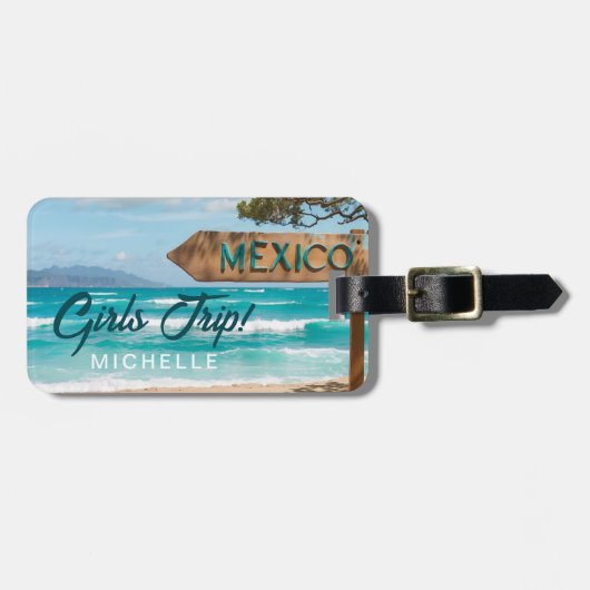 Leuke MEIDEN REIS! Mexico Custom Bagagelabel (Voorkant horizontaal)