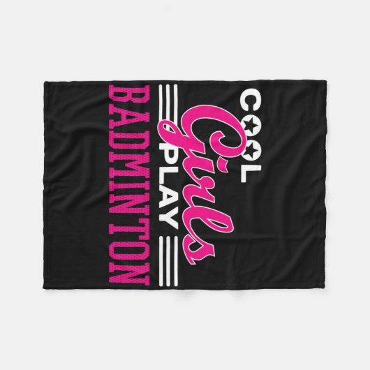 Leuke meiden spelen badminton 1 fleece deken (Voorkant (Horizontaal))