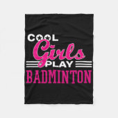 Leuke meiden spelen badminton 1 fleece deken (Voorkant)