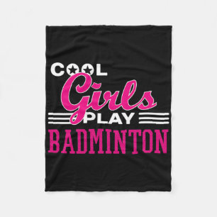 Leuke meiden spelen badminton 1 fleece deken