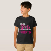 Leuke meiden spelen badminton 1 t-shirt (Voorkant volledig)