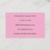 Leuke meisje fotograaf getekend met verf bedrijf visitekaartje (Achterkant)