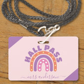 Leuke Meisjes Boho Regenboog Leraar Student Hall P Badge