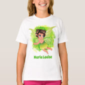 leuke meisjes groenfee voegt een naam toe t-shirt (Voorkant)