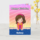 Leuke meisjes gymnastiek Je bent een-doolhof-ing v Kaart (Gele Bloem)