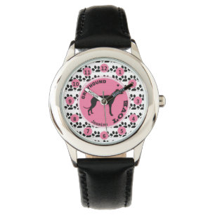 Leuke Meisjes Hondenpoot Greyhound Kinder Personal Horloge