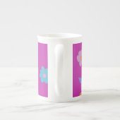 Leuke meisjes retro bloem porselein kop (Achterkant)