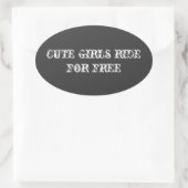 "Leuke meisjes rijden gratis" helm sticker (Tas)